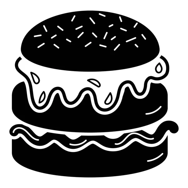 Street food burger icône, style simple — Image vectorielle