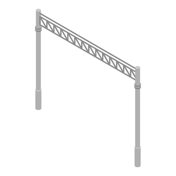 Icône porte ferroviaire, style isométrique — Image vectorielle