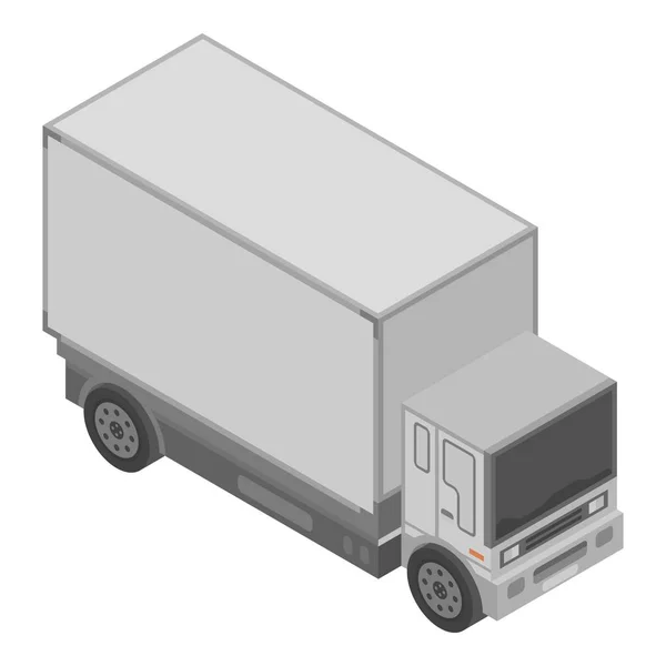 Teslimat kamyonu simgesi, izometrik biçim — Stok Vektör