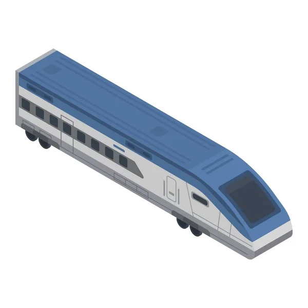 Modern speed train icon, isometric style — Stock Vector