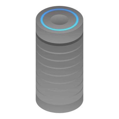 Bas akıllı hoparlör simgesi, biyometrik stil