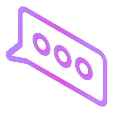 Sohbet balonu simgesinin, izometrik stili