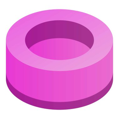 Akıllı hoparlör simgesi, izometrik biçim