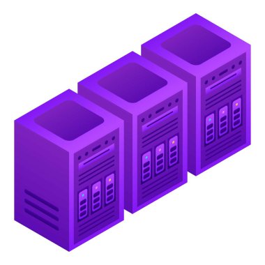 Sunucu raf simgesi, izometrik biçim