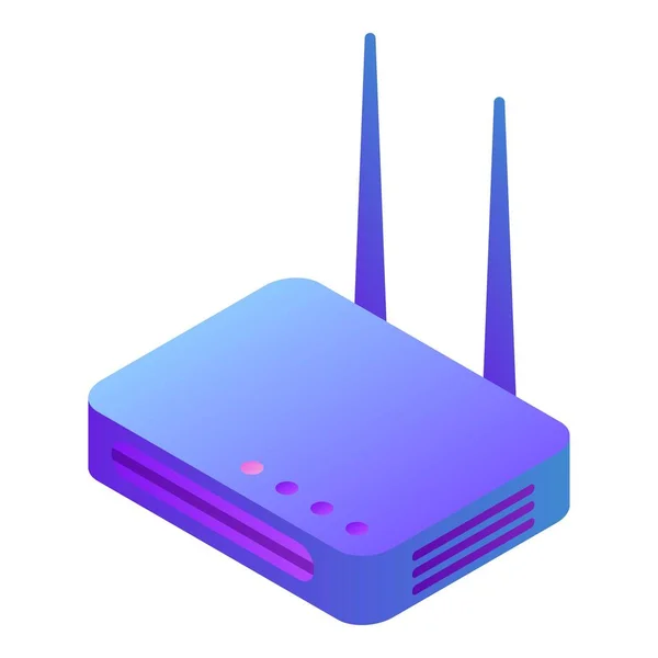 Wifi router simgesi, izometrik biçim — Stok Vektör