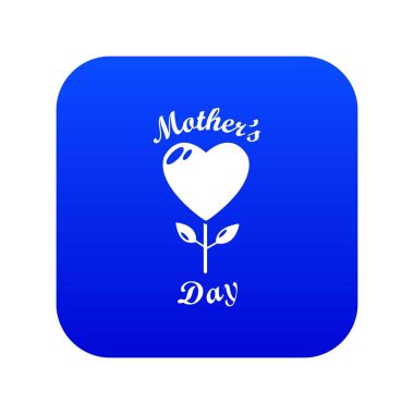 Anne gün simgesi mavi vektör