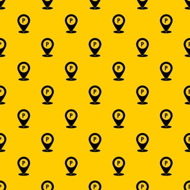 Otopark işareti desen vektörü ile harita işaretçisi