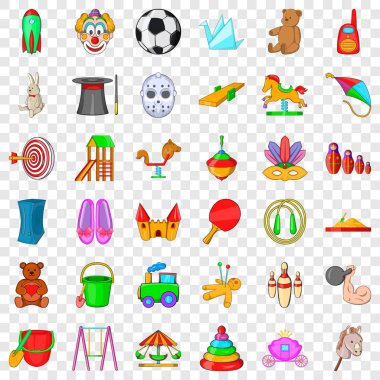 Etkinlik simgeler kümesi, karikatür tarzı