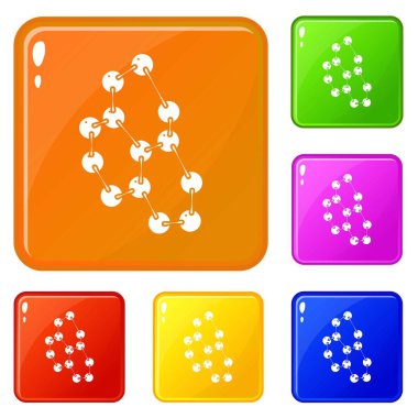 Triptofan simgeler vektör renk ayarla