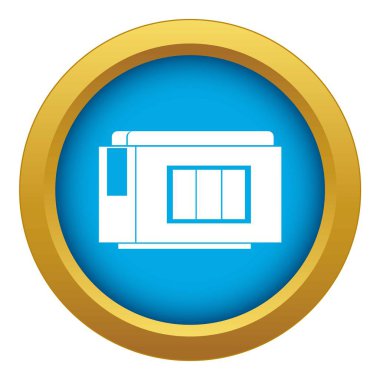 Mürekkep püskürtmeli yazıcı kartuş simgesi mavi vektör yalıtılmış