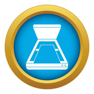 Açık tarayıcı simgesi mavi vektör yalıtılmış