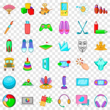 Oyun Icons set, karikatür tarzı