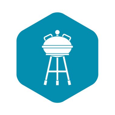 Su ısıtıcısı Barbekü simgesi, basit tarzı