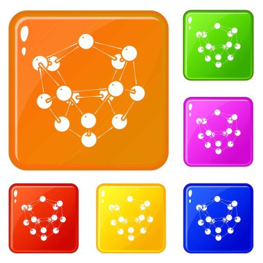 Glikoz simgeler vektör renk ayarla