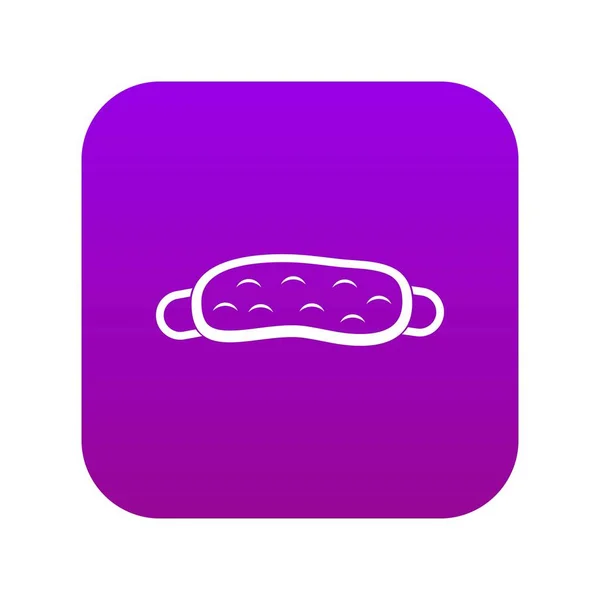 Ikone der Schlafmaske digital lila — Stockvektor