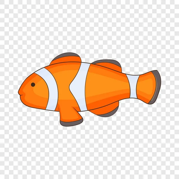 Icône poisson clown, style dessin animé — Image vectorielle