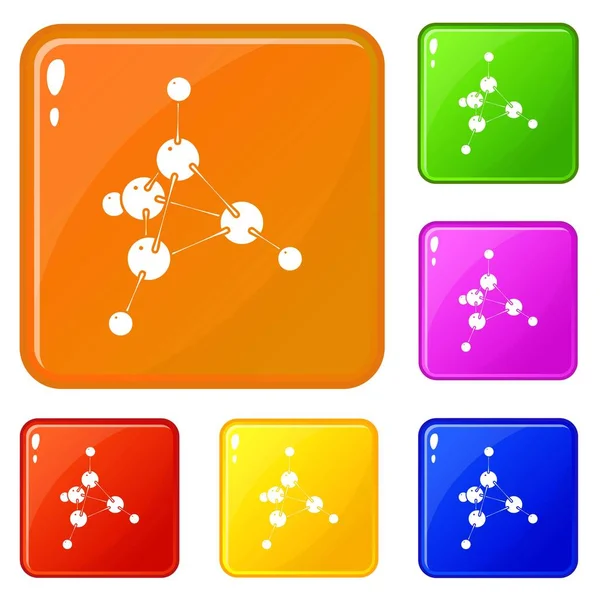 Icônes de méthanol définir la couleur vectorielle — Image vectorielle