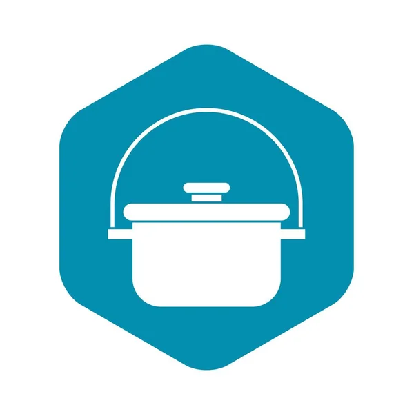 Matlagning cauldron ikon, enkel stil — Stock vektor