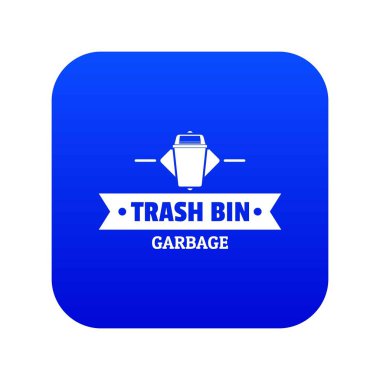 Bin ev simgesi mavi vektör