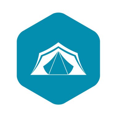 Çadır simgesi, basit tarzı