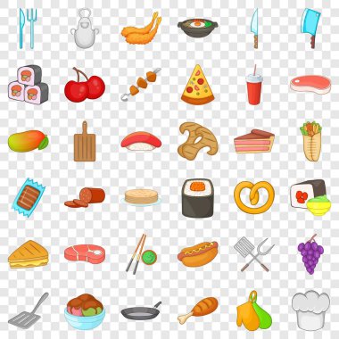 Mitten Icons set, karikatür tarzı