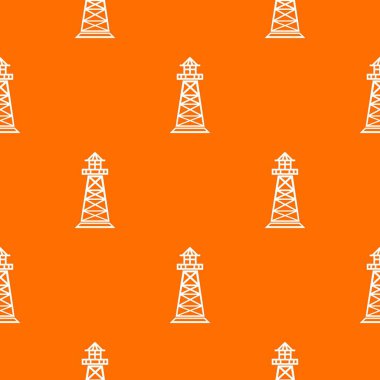 Deniz feneri desen vektör turuncu