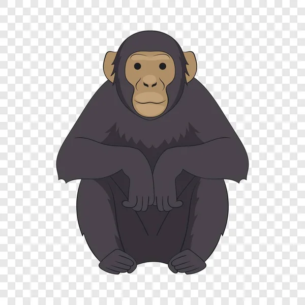Šimpanz ikona, kreslený styl — Stockový vektor