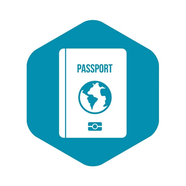 Εικονίδιο του διαβατηρίου, απλό στυλ — Διανυσματικό Αρχείο
