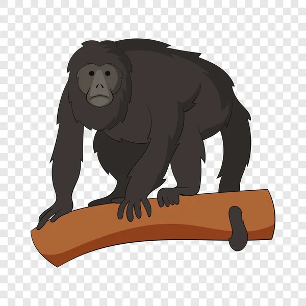 Gibbon ikon, rajzfilm stílus — Stock Vector