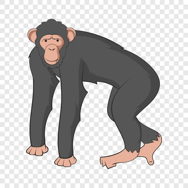 Chimpansee pictogram, cartoon stijl — Stockvector