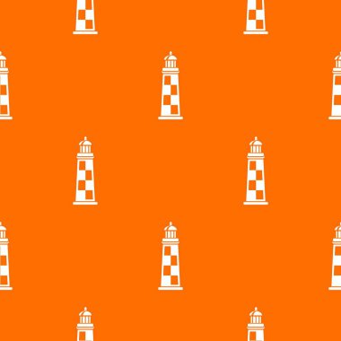 Tuğla deniz feneri desen vektör turuncu