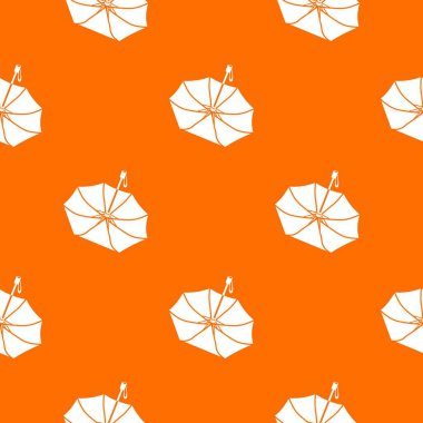Düşen şemsiye deseni vektör turuncu
