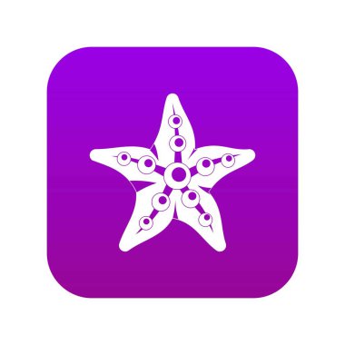 Denizyıldızı simgesi dijital mor