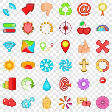 Icons set bar tarzı çizgi film