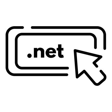 Net etki alanı simgesi, anahat stili