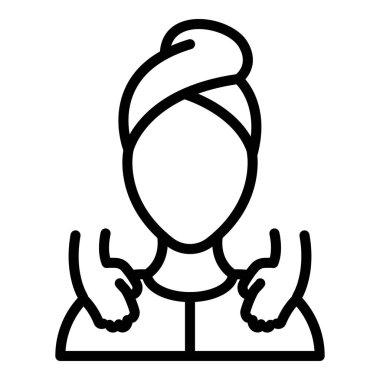 Vücut masajı simgesi, anahat tarzı