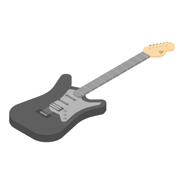 Szürke elektromos gitár ikon, izometrikus stílus — Stock Vector