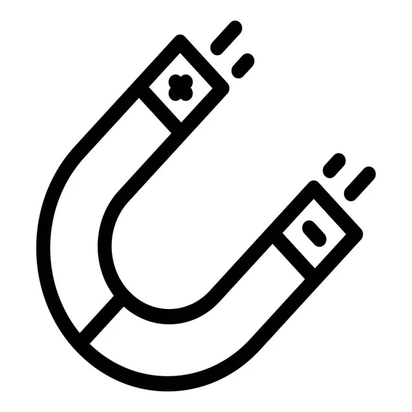 Icono de imán, estilo de contorno — Vector de stock