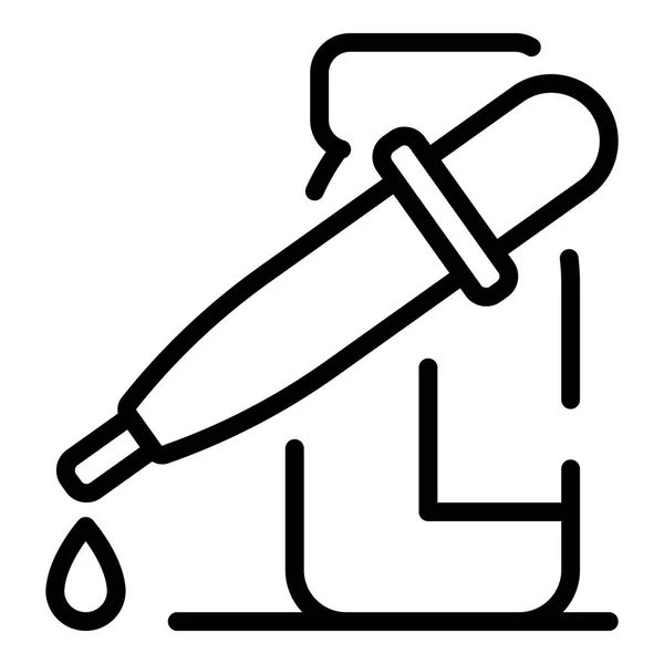 Massage Liquid pipet pictogram, contour stijl — Stockvector