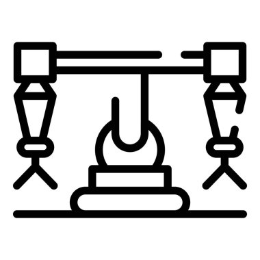 Montaj aracı simgesi, anahat stili