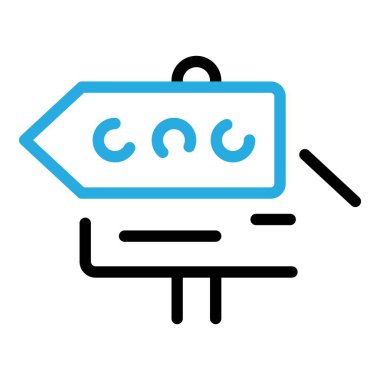 Seyahat tabelası simgesi, anahat stili