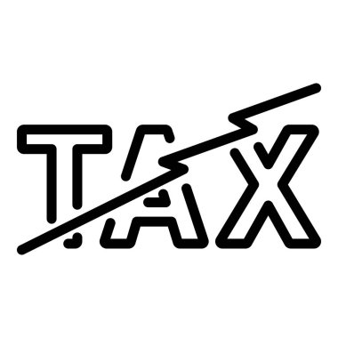 Vergi yıldırım simgesi, anahat tarzı