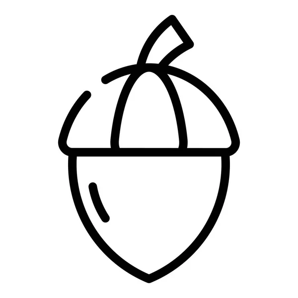 Recorn nut icon, outline style — стоковый вектор