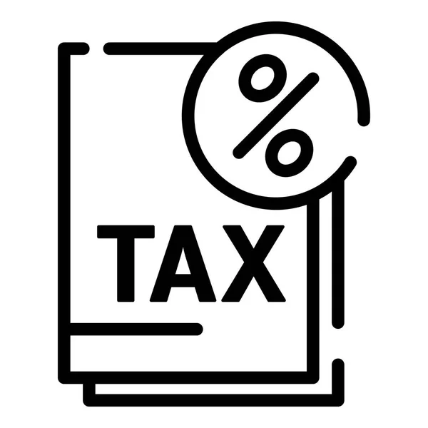 税率アイコン、アウトライン スタイル — ストックベクタ