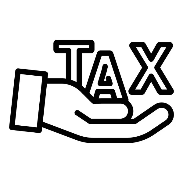 Mantenga el icono de impuestos, estilo de esquema — Vector de stock