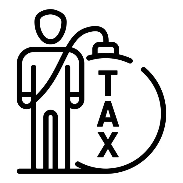 Tax Bomb pictogram, overzichts stijl — Stockvector