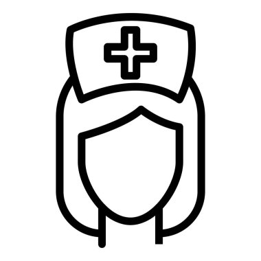 Hastane hemşiresi ikonu, taslak biçimi