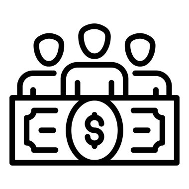 Crowdfunding simgesi, anahat stili