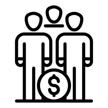 Grup para yatırım simgesi, anahat tarzı