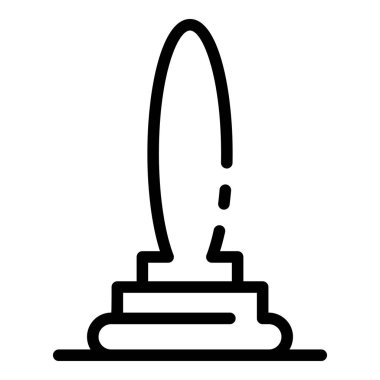 Finans altın kupa simgesi, anahat tarzı